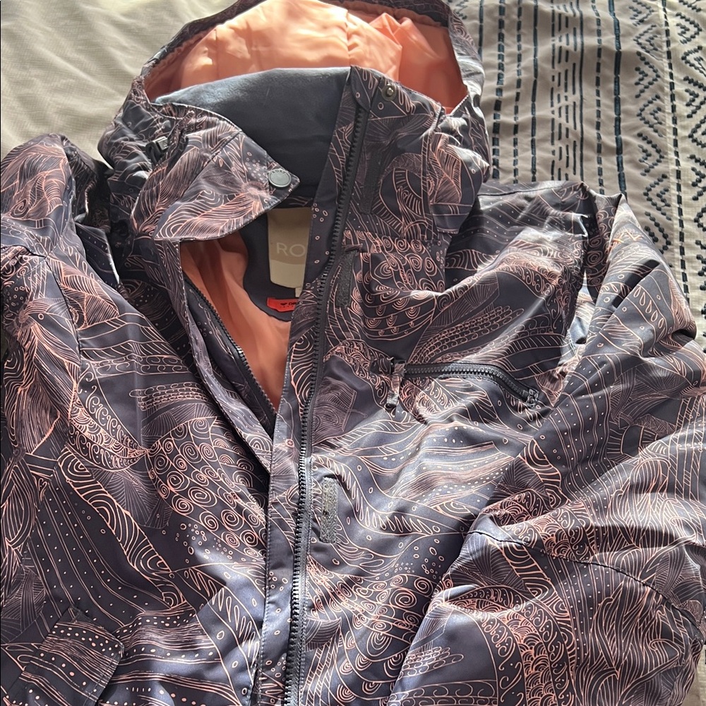 Roxy Black and Peach Graphic Jacket - Picture 4 of 4